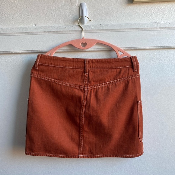 Forever 21 Orange Denim Mini Skirt - Picture 4 of 5